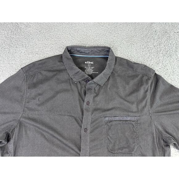 Kuhl Shirt Men Large Wildfibre Twill Short Sleeve Button-up Cotton RN 108846 - Picture 2 of 13